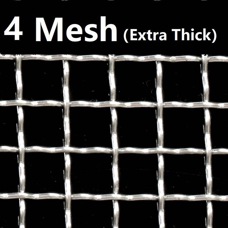 Stainless Steel Wire Mesh SS 304 Netting 4 Mesh 304 Crimped Filtration