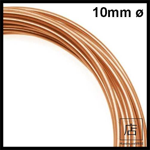 Extra Thick Copper Wire 10mm Bare Copper Wire Single Strand Solid Round for 500VAC Power Crane