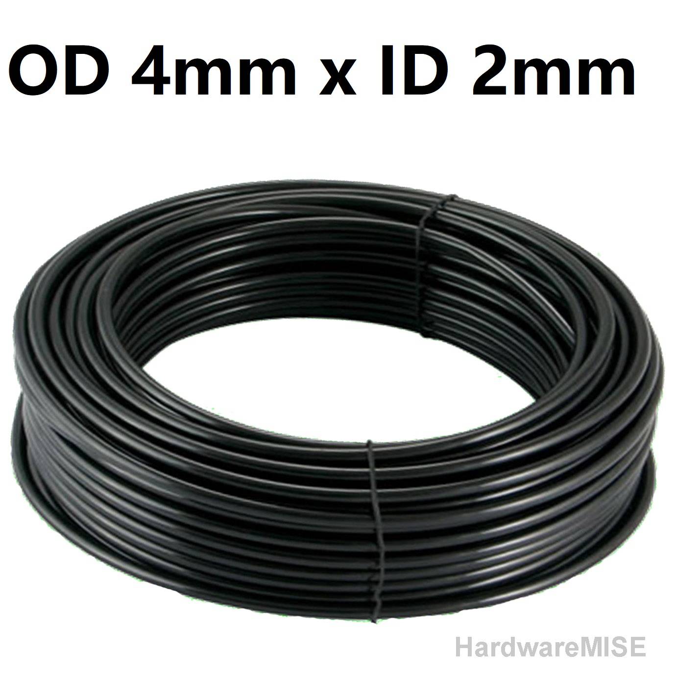 Nylon Tube 6mm x 4mm High Pressure Black Nylon Tubing Pneumatic Air