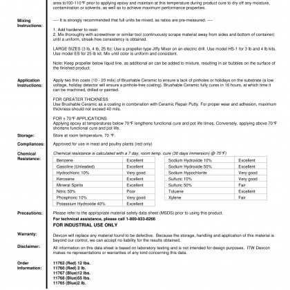 Devcon 11765 Blue Brushable Ceramic (Blue) Epoxy Compound, 2 lb. Bottle Malaysia Supplier