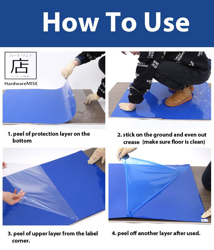 Clean Room Sticky Mats Anti Static Blue Tacky ESD Mat 450mm x 900mm (18