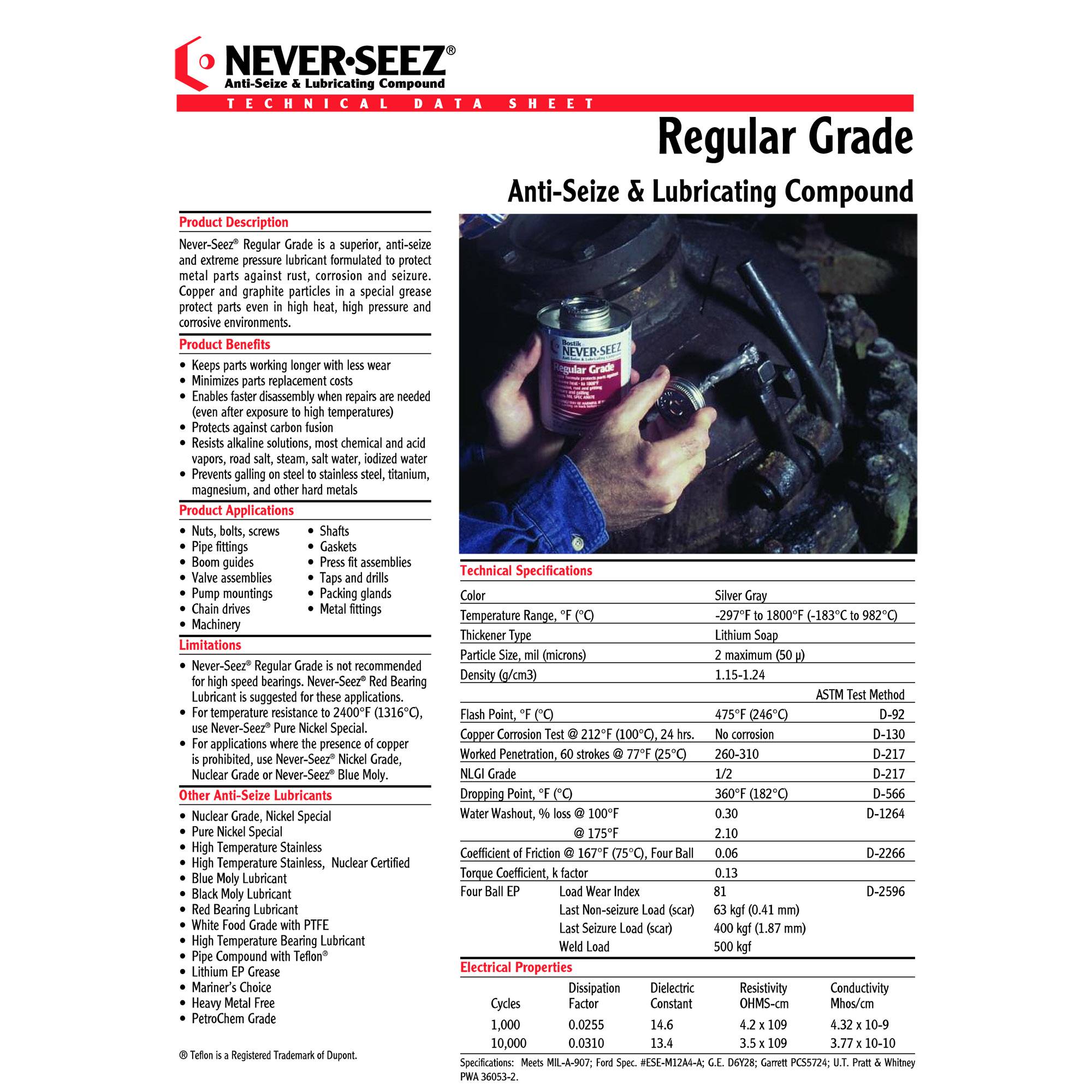Bostik NeverSeez NS160 Regular Grade 1 LB Anti Seize Lubricating
