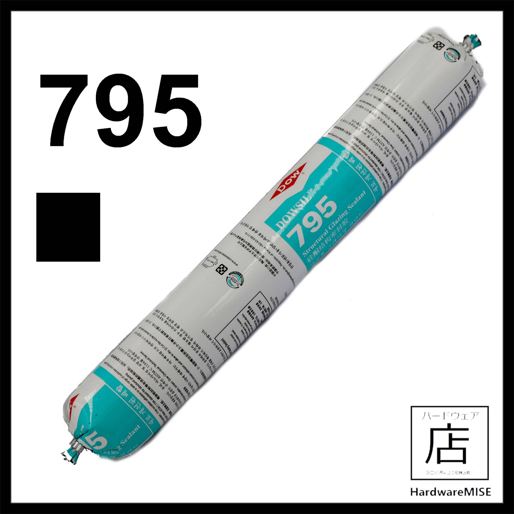 DOWSIL 795 Silicone Building Sealant By Dow Corning 600ml Black or Gray