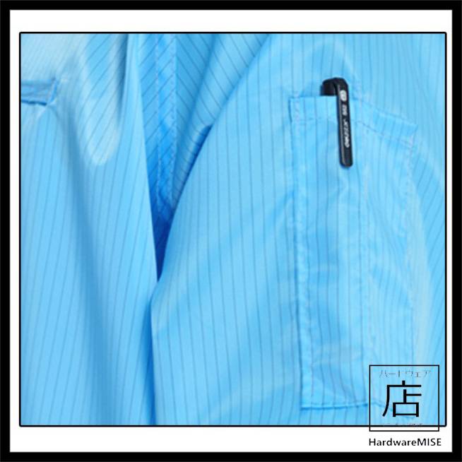 ESD Smock Cleanroom Anti Static Smock Lab Coat Blue White Pink Stripe