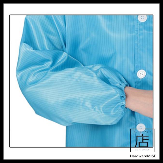 ESD Smock Cleanroom Anti Static Smock Lab Coat Blue White Pink Stripe