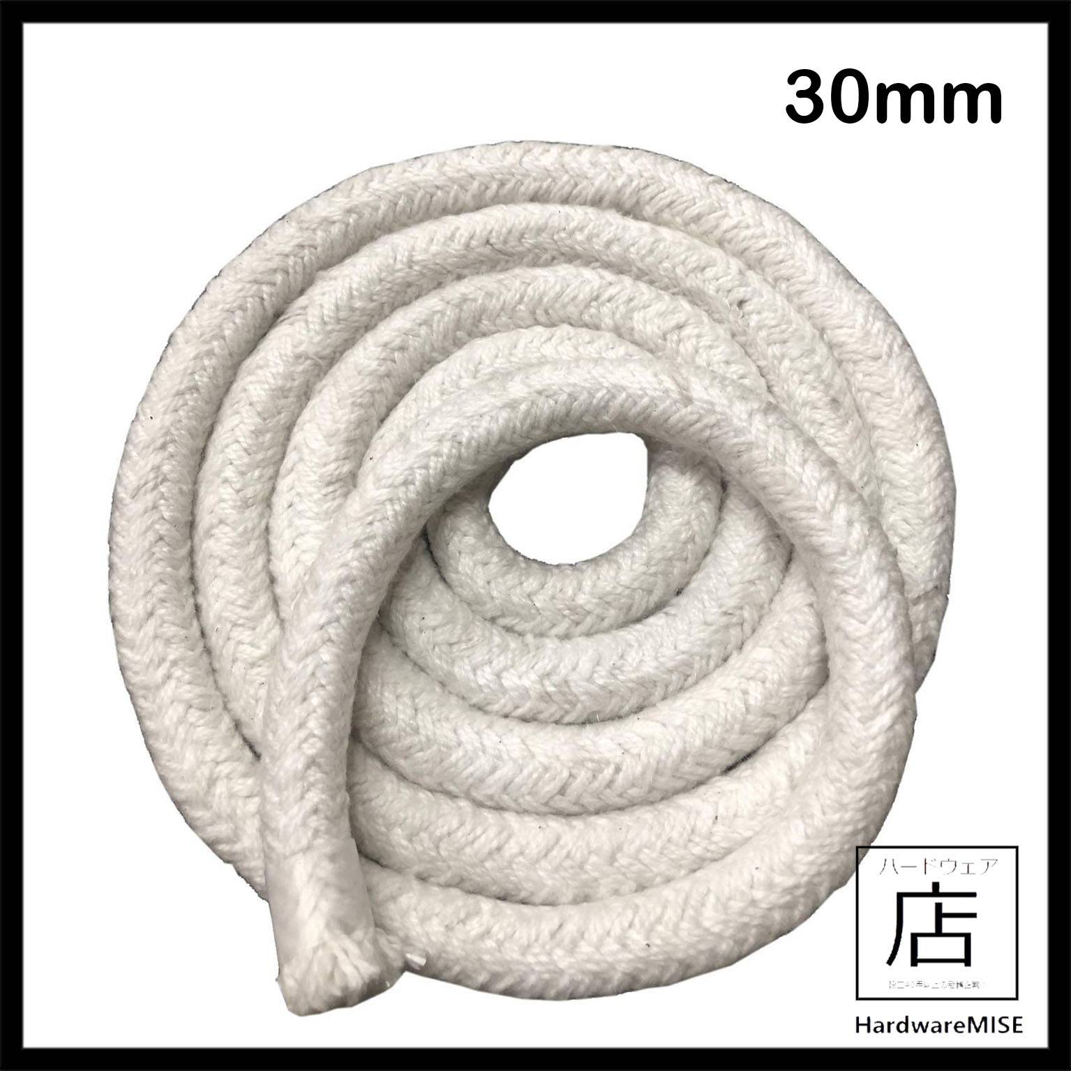 Ceramic Fibre Round Rope 30mm Ceramic Braided Packing Rope With SS Wire