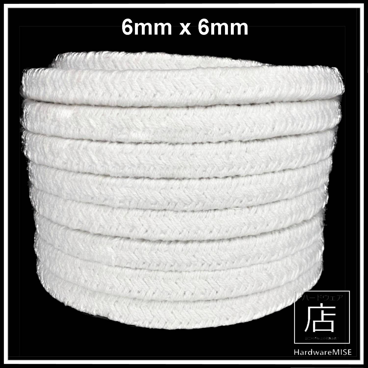 Ceramic Fibre Square Braided Rope 6mm Ceramic Braided Packing Rope With