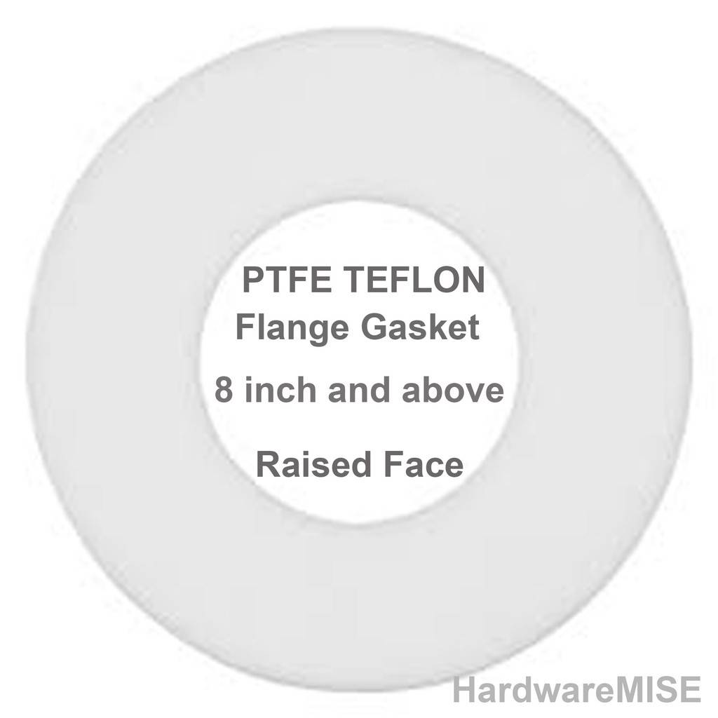 PTFE Gasket 3mm thick RF 8" and above Flange Gasket Raised Face Ring