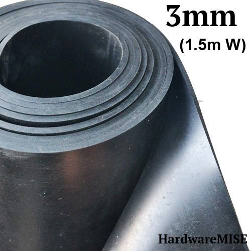 Neoprene Rubber Sheet 3mm Thick Black Color Hardness 60 Shorea 1 5m Width