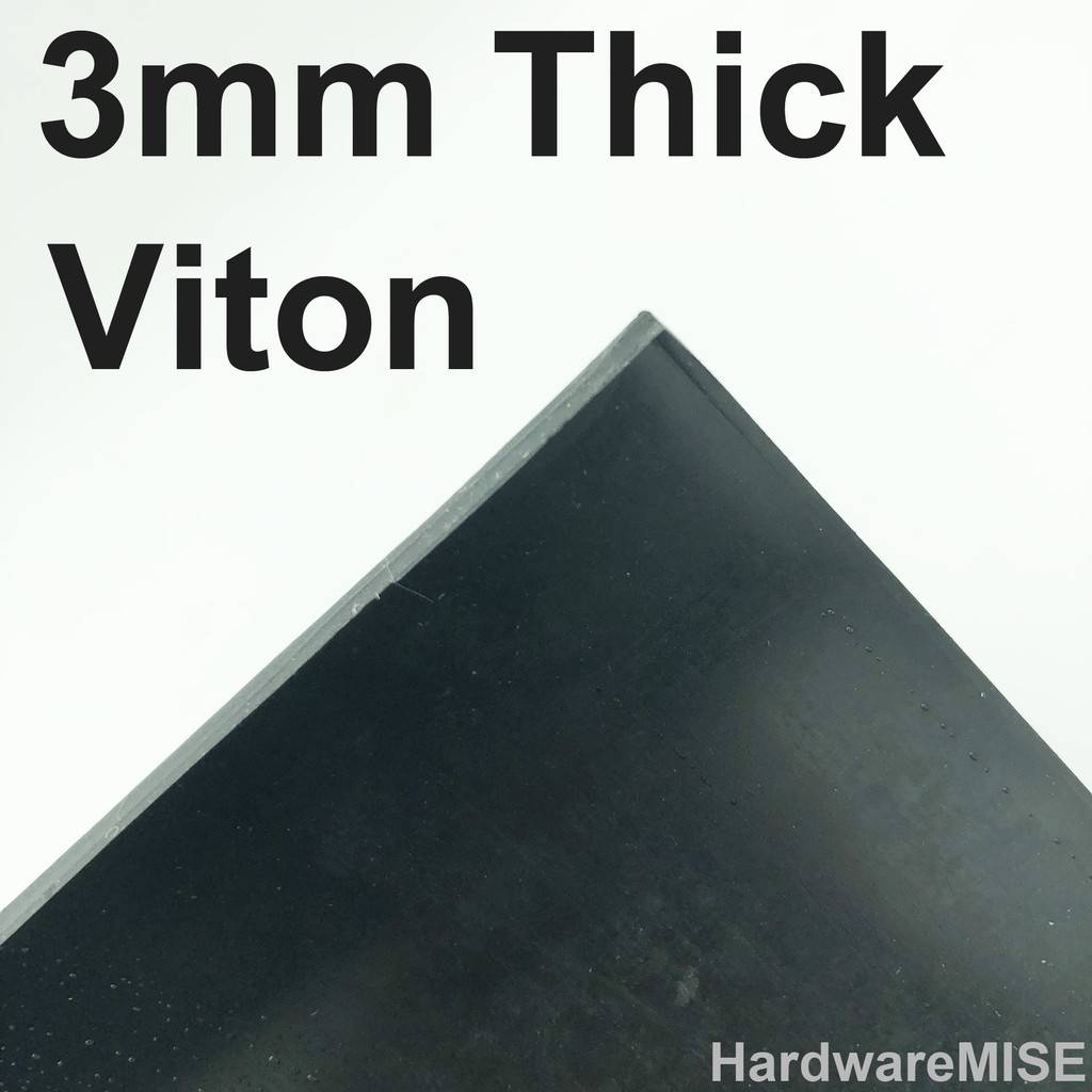 Viton Sheet Black Rubber (FKM/FPM Rubber Sheet) 3mm thick 1 meter Width