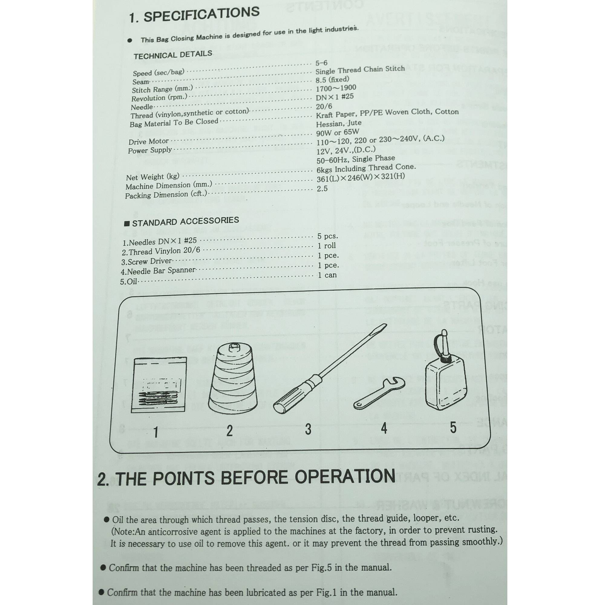 newlong sewing machine manual