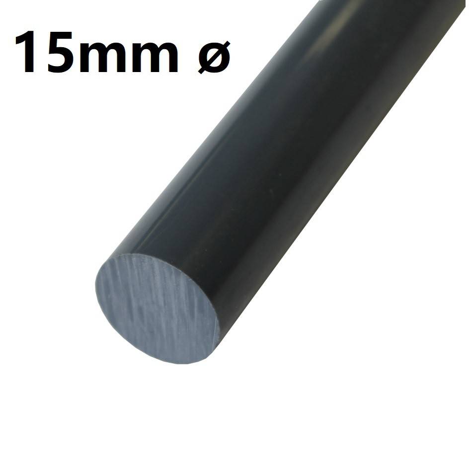 PTFE Rod Black Color 15mm Diameter Carbon Filled PTFE Round Bar