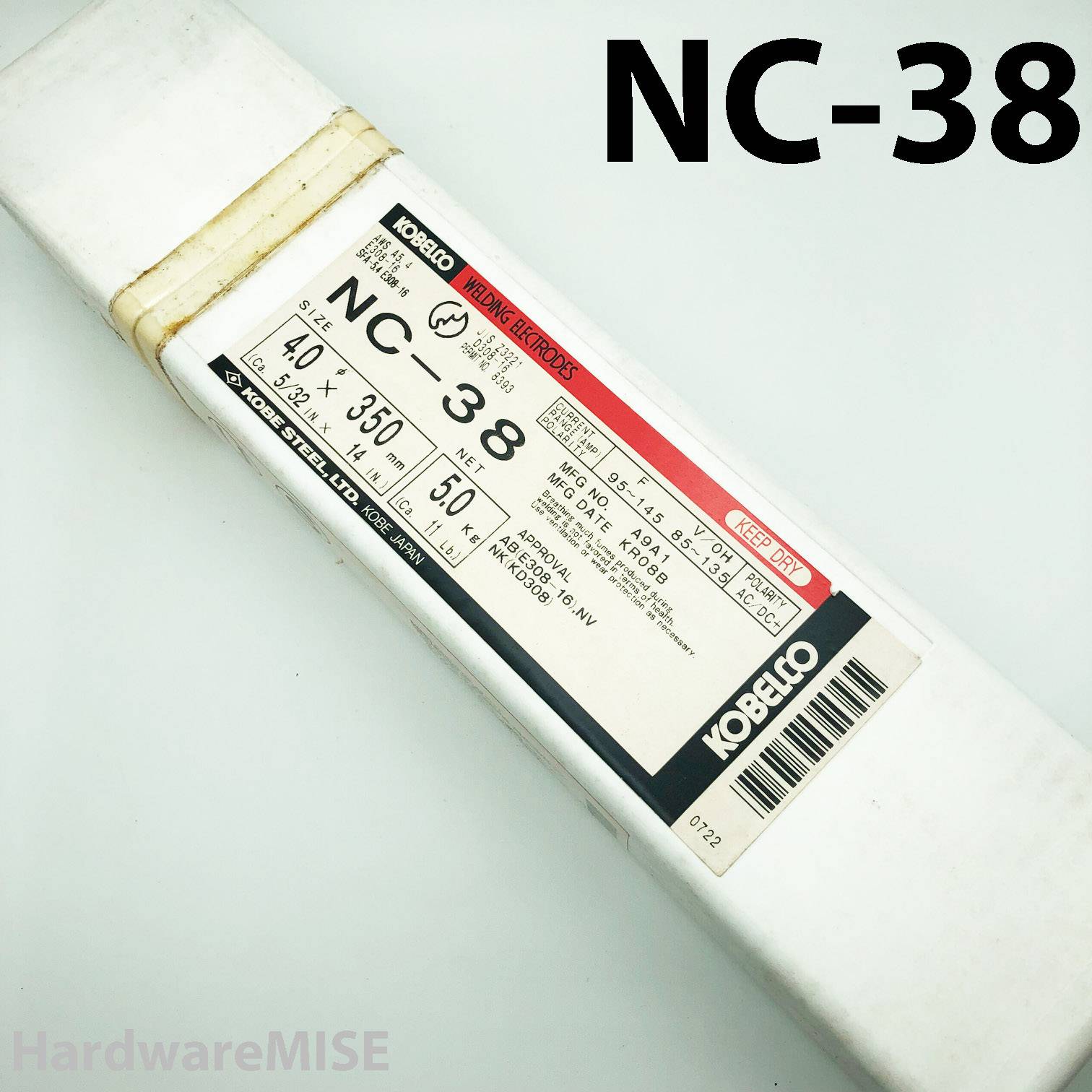 Kobelco NC38 4mm x 350mm 5KG Welding Electrodes Rod By Kobe Steel Malaysia Supplier