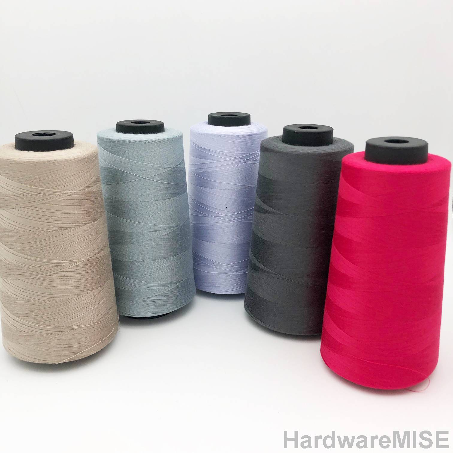Spun Polyester Sewing Thread / Benang Jahit 4500m Light Brown Red Grayish Blue Dark Grey Made in
