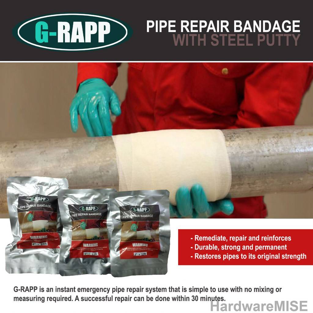 Pipe Repair Bandage No Leakage With Steel Putty Malaysia Supplier