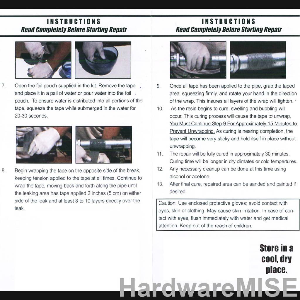 Pipe Repair Bandage No Leakage With Steel Putty Malaysia Supplier