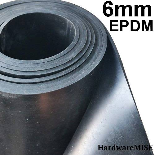 EPDM Rubber Sheet 6mm thick Black Colour 1.4m Width