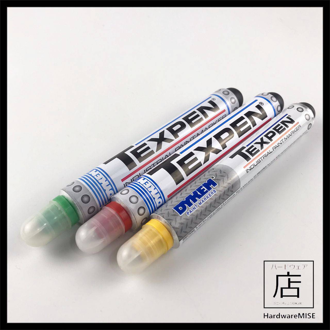 Dykem TEXPEN Green Yellow Red Medium Tip Industrial Steel Tip Paint