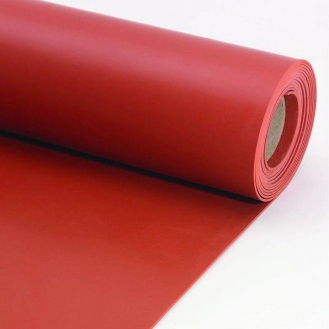 SBR Rubber Sheet Styrenebutadiene Rubber 1mm Thick Red Colour 1.2 Mtr