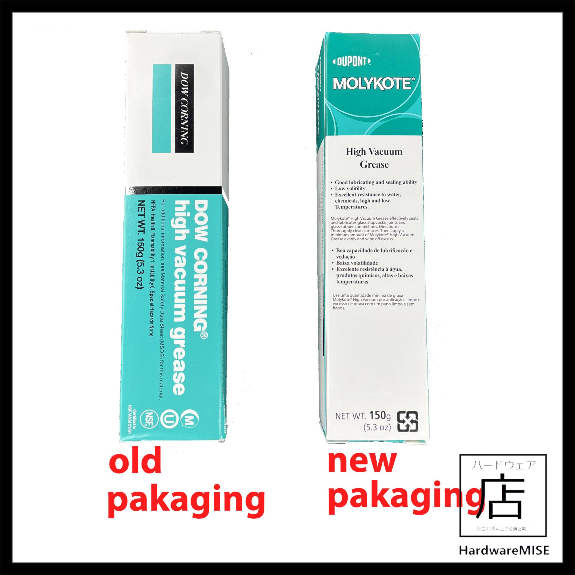 Dow Corning High Vacuum Grease 150g tube Molykote HVG Malaysia Supplier