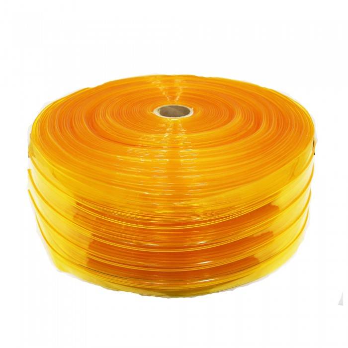 PVC Curtain Strip Clear Yellow Ribbed Malaysia Supplier