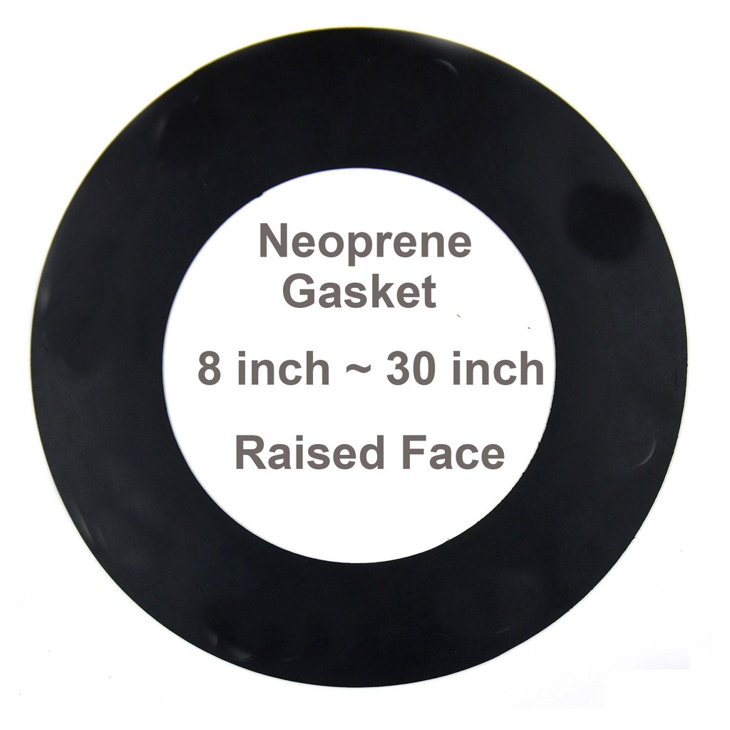 Neoprene Rubber Gasket 3mm thk RF 8"and above ANSI150 ANSI300 JIS10K