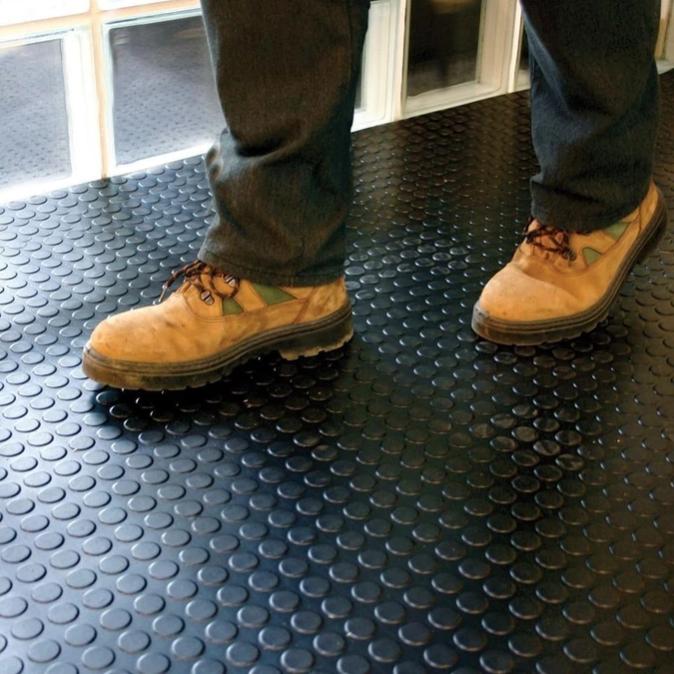 Round Stud Rubber Mat 4.5mm Thick Antiskid Airport Mat Floor Matting 1