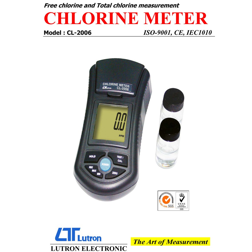 Chlorine Tester LUTRON CL2006 Chlorine Meter Malaysia Supplier