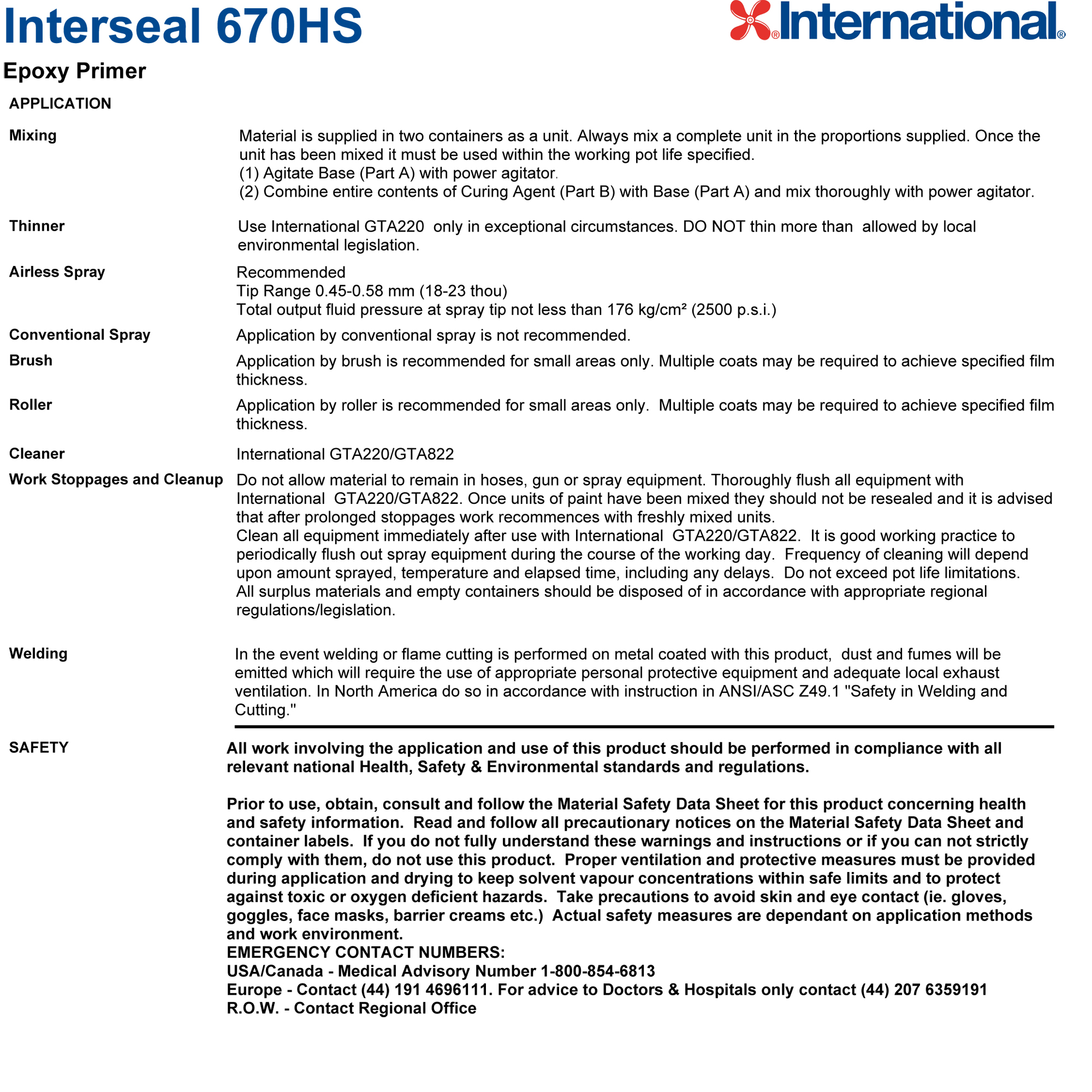 Грунтовка interseal 670 hs расход