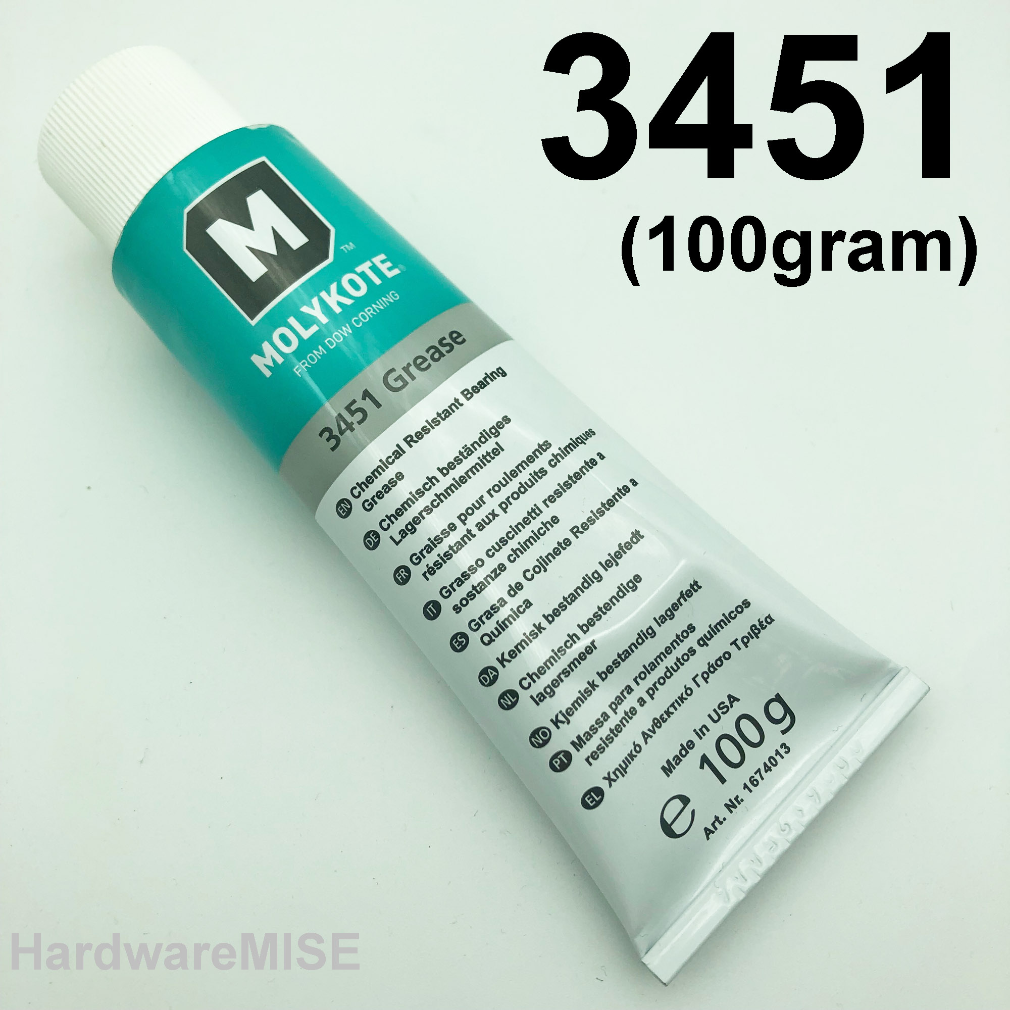 Molykote 3451 Fluorosilicone Grease 100g Per Tube by Dow Corning