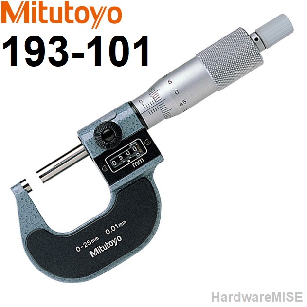 Mitutoyo 193101 Outside Micrometer Digit Read Range 025mm Grad 0.001mm