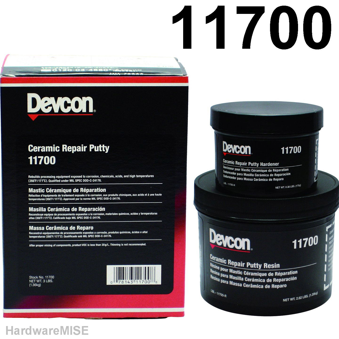Devcon 11700 Ceramic Repair Putty Ceramic Filled Epoxy 3 lb kit