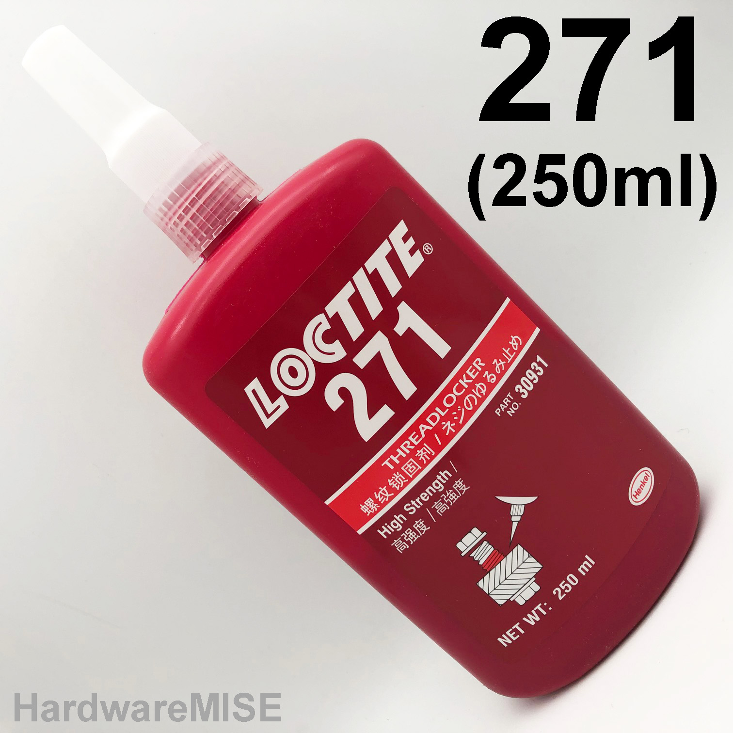 Henkel Loctite 271 Acrylic Anaerobic Threadlocker Red 250ml Bottle