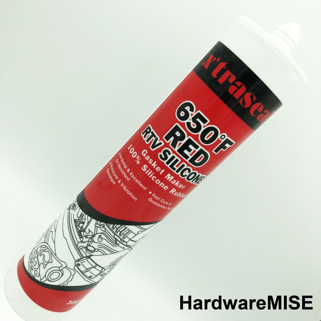 X'traseal RTV xtraseal Silicone Gasket Maker 650°F Red 300g Cartridge