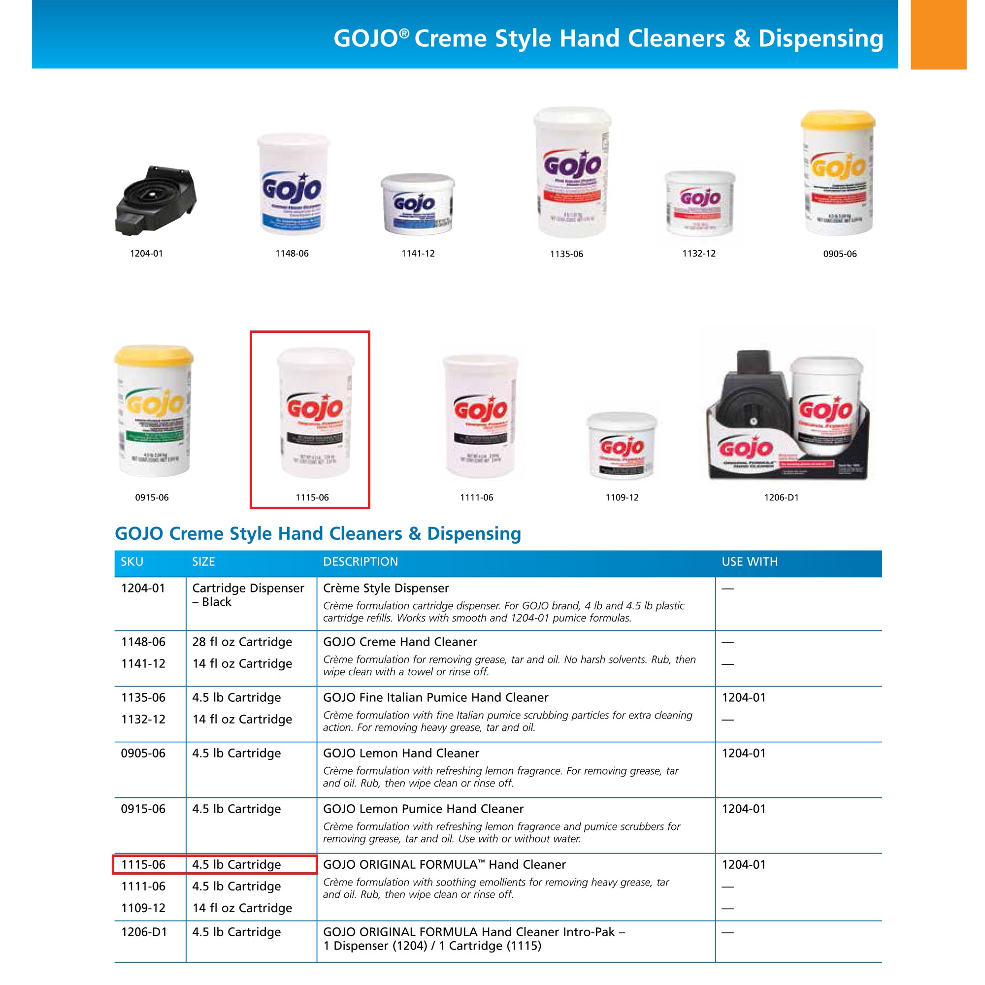 GOJO 111506 ORIGINAL FORMULA Hand Cleaner 4.5LB Malaysia Supplier