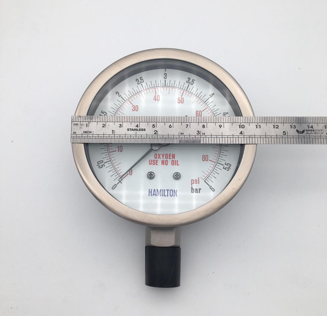 Pressure Gauge 0 6 Bar 0 80 Psi 1 2 NPT Bottom 4 Dial Size SS 316 pressure-gauge-0-6-bar-0-80-psi-1-2-npt-bottom-4-dial-size-ss-316