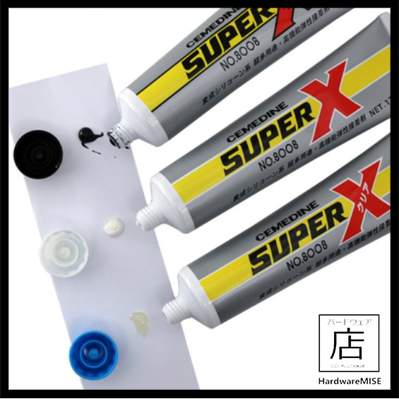 Cemedine Super X 8008 Adhesive Glue Clear 135ml White Black 170g Made